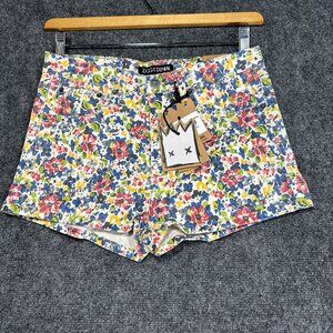 Ziggy Denim Shorts Womens 30 Sticks N Bones Short Floral Fantasy Zip Fly NEW